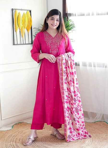 Dhruvi 354 Silk Festival Wear Kurti With Pant Dupatta Bulk Orders In India